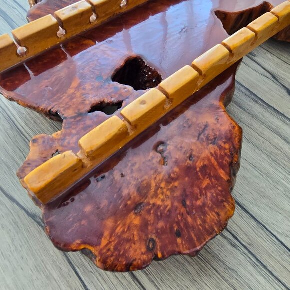 Live Edge Wood Slab Jewelry Holder Display, Spoon Holder Display, Vintage Boho - Picture 2 of 11